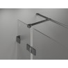 Mexen Lunar T left-side hinged shower cabin 75 x 80 cm, transparent, brushed gun gray - 834T-075-080-66-00-L