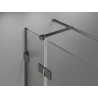 Mexen Lunar T right-hinged shower cabin 75 x 120 cm, transparent, brushed gun gray - 834T-075-120-66-00-P