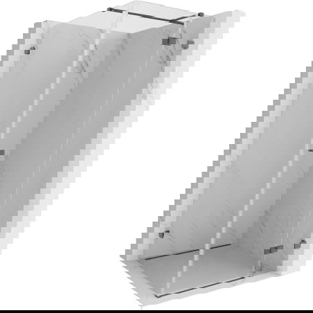 Mexen Lunar T right-hinged shower cabin 80 x 80 cm, transparent, brushed gun gray - 834T-080-080-66-00-P