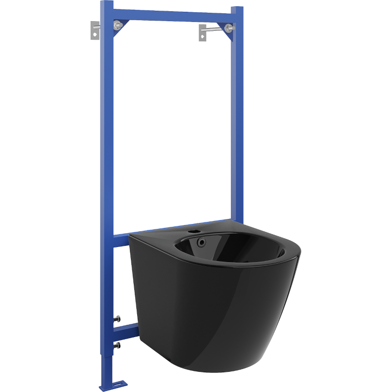 Mexen flush-mounted Felix B bidet frame and bidet set Lena, Black gloss - 69935224870
