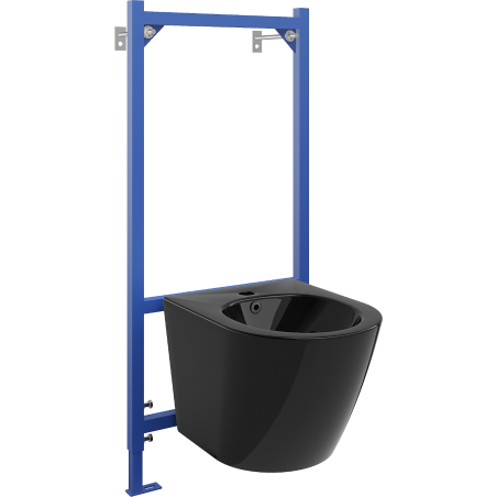 Mexen flush-mounted Felix B bidet frame and bidet set Lena, Black gloss - 69935224870