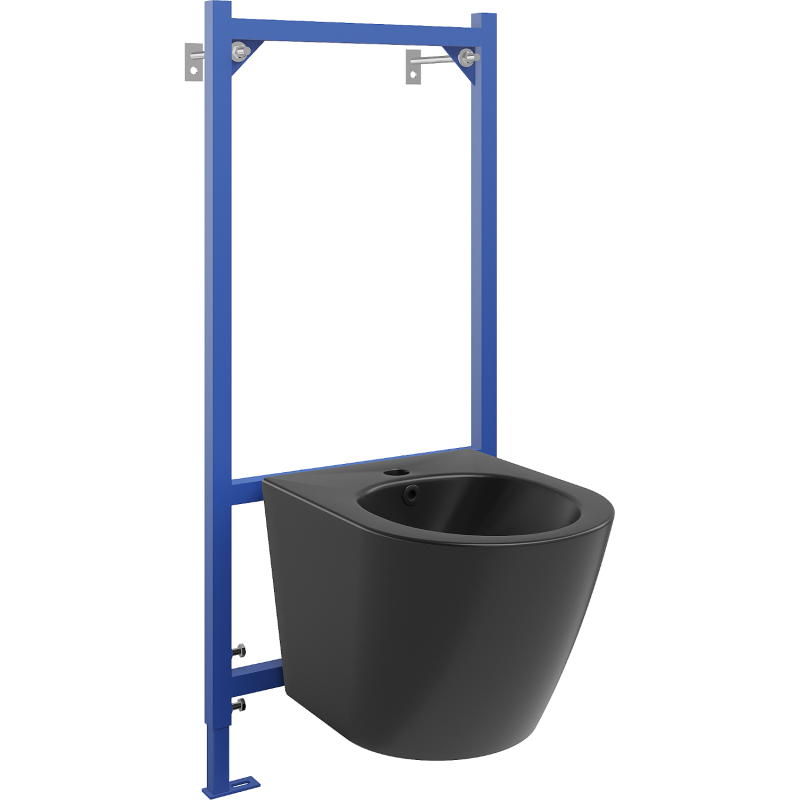 Mexen flush-mounted Felix B bidet frame and bidet set Lena, Black matt - 69935224885