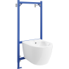 Mexen Carmen Fenix B Concealed Bidet Frame Set with Bidet, White - 69935884900