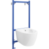 Mexen Fenix B concealed bidet frame set with Carmen bidet, white - 69935884900