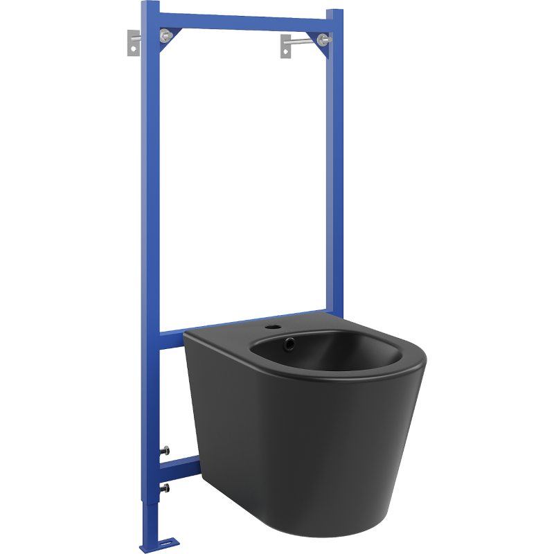 Mexen flush-mounted Felix B bidet frame and bidet set Rico, Black matt - 69935724885