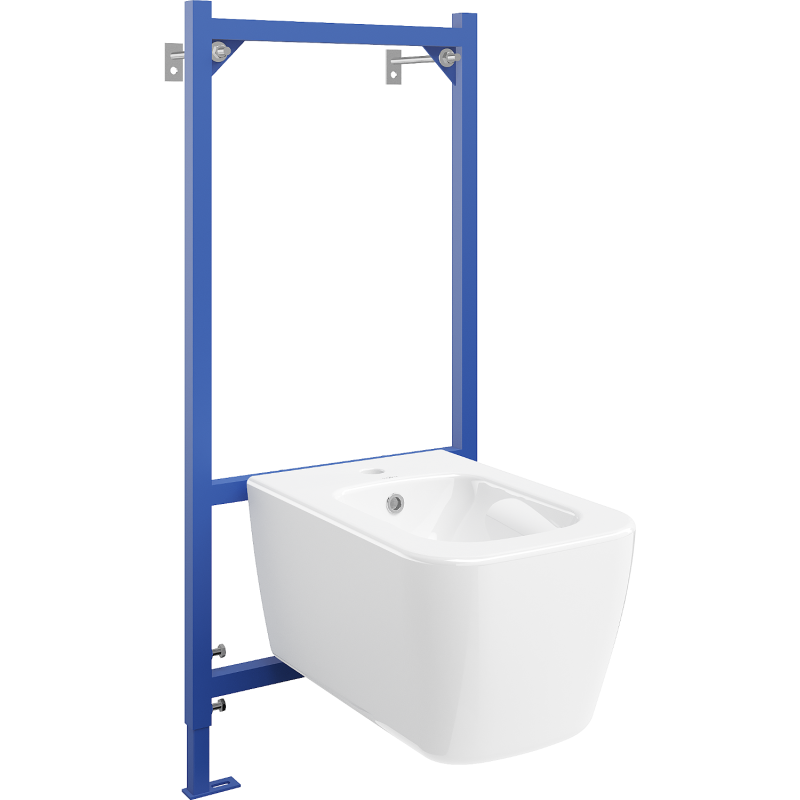 Mexen Fenix B Concealed Bidet Frame Set with Stella Bidet, White - 69935685100
