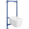 Mexen Fenix B Concealed Bidet Frame Set with Stella Bidet, White - 69935685100