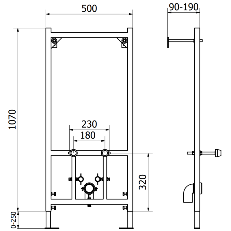 Mexen Fenix B concealed bidet frame - 60999
