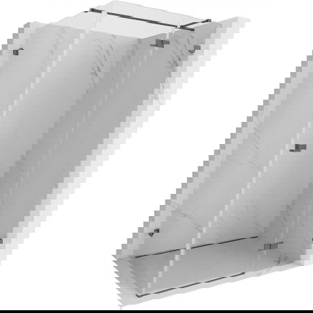 Mexen Lunar T pivot shower enclosure right 100 x 80 cm, transparent, brushed gun gray - 834T-100-080-66-00-P