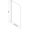 Mexen Cubik rectangular bathtub 170 x 70 cm with panels and a 1-wing screen 80 cm, Transparent, Chrome - 550317070X9008010100