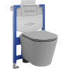 Mexen concealed WC set Fenix XS-U with Rico toilet bowl and soft-close seat, light grey matte - 68530724061