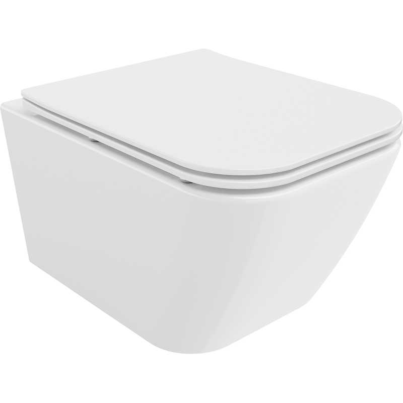 Mexen Madox Rimless WC Bowl with Slim Soft-Close Seat, Duroplast, White Gloss - 30154000