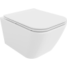 Mexen Madox Rimless toilet bowl with a slim soft close toilet seat, duroplast, white - 30154000