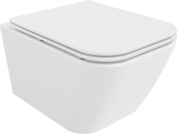 Mexen Madox Rimless toilet bowl with a slim soft close toilet seat, duroplast, white - 30154000