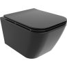 Mexen Madox Rimless toilet bowl with a slim soft close toilet seat, duroplast, Black matt - 30154070