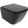 Mexen Madox Rimless WC bowl with slim, soft-close duroplast seat, matte black - 30154070
