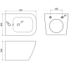 Mexen Madox wall-hung bidet, dark gray matte - 35155161