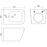 Mexen Madox Wall-Mounted Bidet, Matte Black - 35155170