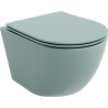 Mexen Lena rimless toilet bowl with slim soft-close duroplast seat, light green matte - 30224048