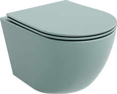 Mexen Lena rimless toilet bowl with slim soft-close duroplast seat, light green matte - 30224048