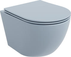 Mexen Lena Rimless toilet bowl with a slim soft close toilet seat, duroplast, Gray blue matt - 30224069
