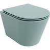 Mexen Rico rimless toilet bowl with slow-close slim seat, duroplast, light green matte - 30724048