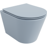 Mexen Rico Rimless toilet bowl with soft-close slim seat, duroplast, gray-blue matte - 30724069