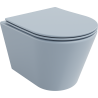 Mexen Rico Rimless WC bowl with soft-closing slim seat, duroplast, matte gray-blue - 30724069