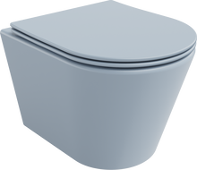 Mexen Rico Rimless toilet bowl with a slim soft close toilet seat, duroplast, Gray blue matt - 30724069