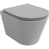Mexen Rico Rimless WC Bowl with Slim Soft-Close Seat, Duroplast, Light Grey Matte - 30724061