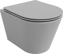 Mexen Rico WC bowl Rimless with soft-close slim seat, duroplast, light gray matte - 30724061