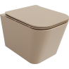 Mexen Teo Rimless WC bowl with slim soft-close seat, duroplast, matte cappuccino - 30854064