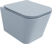 Mexen Teo Rimless toilet bowl with a slim soft close toilet seat, duroplast, Gray blue matt - 30854069