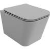 Mexen Teo Rimless Toilet Bowl with Soft-Close Slim Seat, Duroplast, Light Gray Matte - 30854061