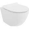 Mexen Lena Rimless WC bowl with soft-close slim seat, duroplast, white gloss - 30224000