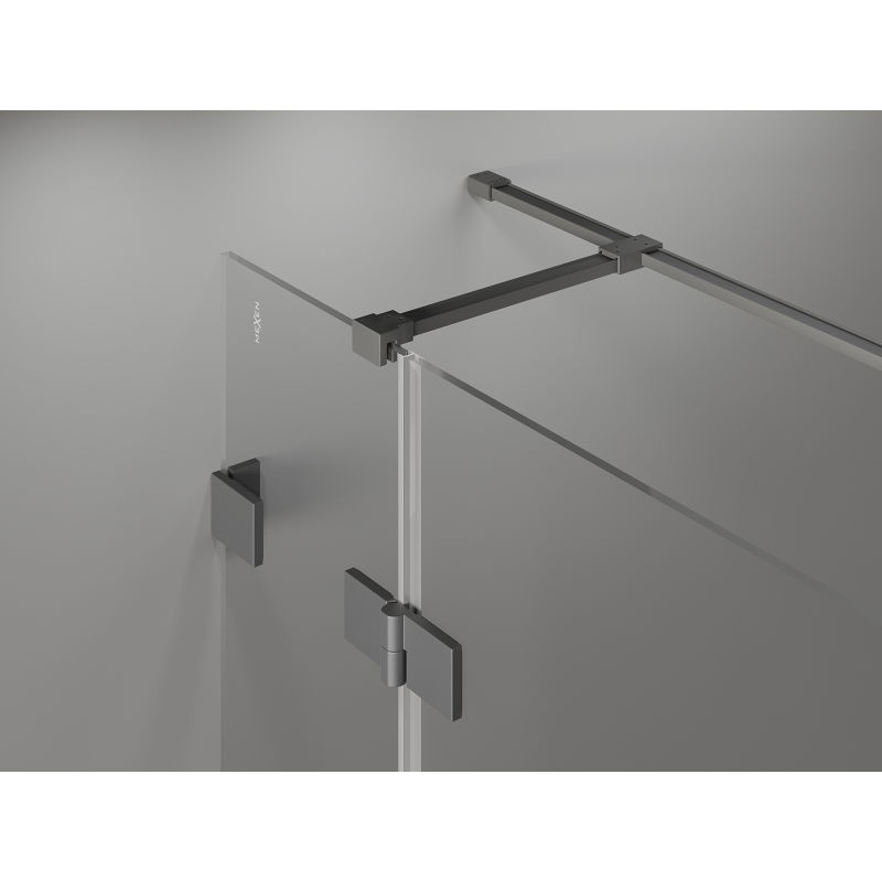 Mexen Lunar T left-hinged shower enclosure 75 x 110 cm, transparent, gun metal - 834T-075-110-95-00-L
