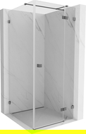 Mexen Lunar T right-opening shower enclosure 70 x 70 cm, transparent, gun metal - 834T-070-070-95-00-P