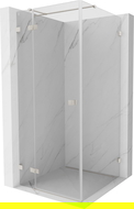 Mexen Lunar T left-sided shower cabin 70 x 70 cm, transparent, brushed nickel - 834T-070-070-97-00-L