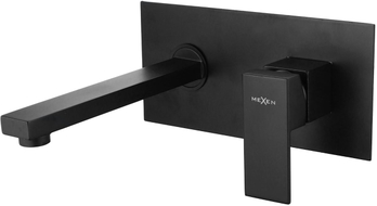 Mexen Cube black, wall-mounted bathroom sink faucet - 73115-70