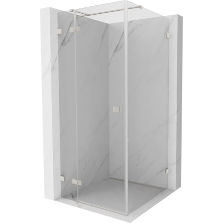 Mexen Lunar T left hinged shower cabin 80 x 80 cm, transparent, brushed nickel - 834T-080-080-97-00-L