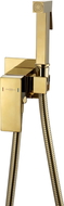 Mexen Cube flush-mounted bidet mixer tap with a spot set, gold - 7599150-50
