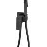 Mexen Cube concealed bidet faucet with spot set, black - 7599150-70