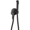 Mexen Elba concealed bidet faucet with hand shower set, black - 7599250-70