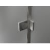 Mexen Lunar T left hinged shower enclosure 90 x 80 cm, transparent, brushed nickel - 834T-090-080-97-00-L