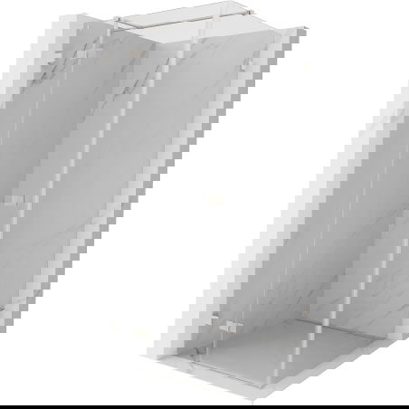 Mexen Lunar T left-hand hinged shower enclosure 90 x 90 cm, transparent, brushed nickel - 834T-090-090-97-00-L