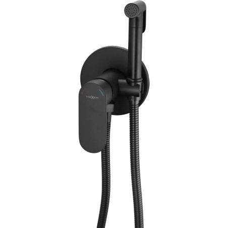 Mexen Milo concealed bidet faucet with point set, black - 7599350-70