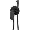 Mexen Milo concealed bidet faucet with point set, black - 7599350-70