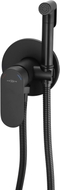 Mexen Milo concealed bidet faucet with point set, black - 7599350-70