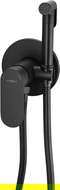Mexen Milo flush-mounted bidet mixer tap with a spot set, Black - 7599350-70