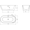 Mexen Laura Freestanding bathtub 170 x 80 cm, white - 53401708000